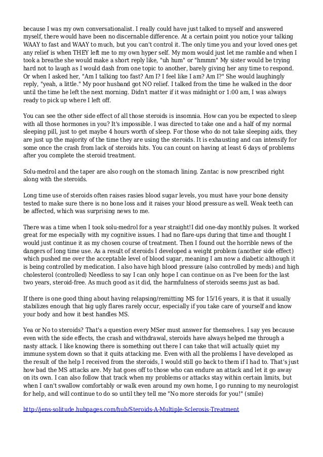 IV Steroids a Multiple Sclerosis Treatment