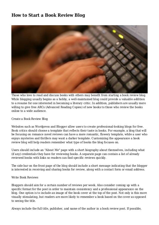 Online book reviews for free