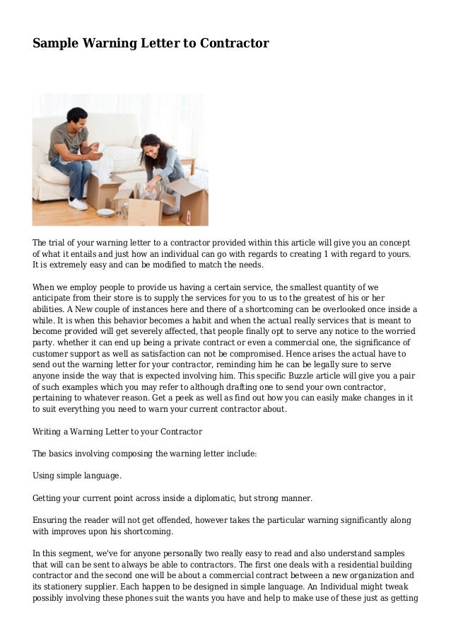 sample warning letter to contractor 1 638