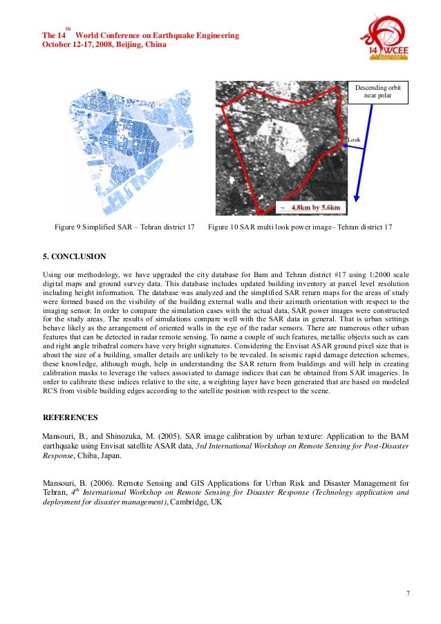 Simplified Sar Simulation For Remote Sensing Urban Damage