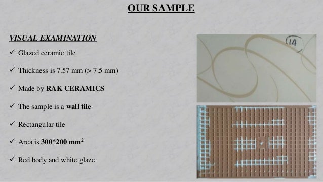 Specifications Of A Glazed Ceramic Tile