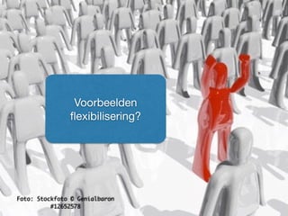 Voorbeelden 
flexibilisering? 
Foto: Stockfoto © Genialbaron 
#12652578 
 