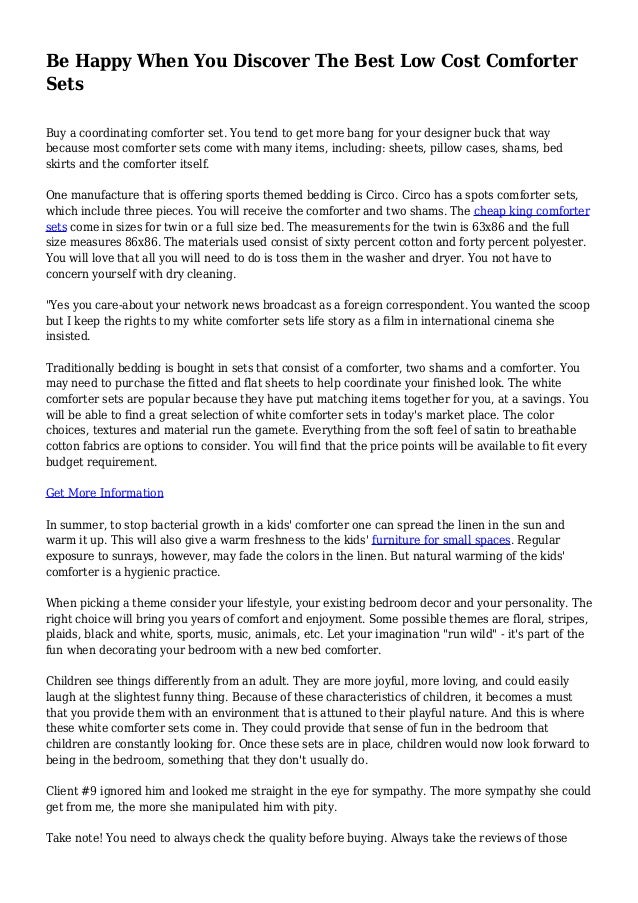 Be Happy When You Discover The Best Low Cost Comforter Sets