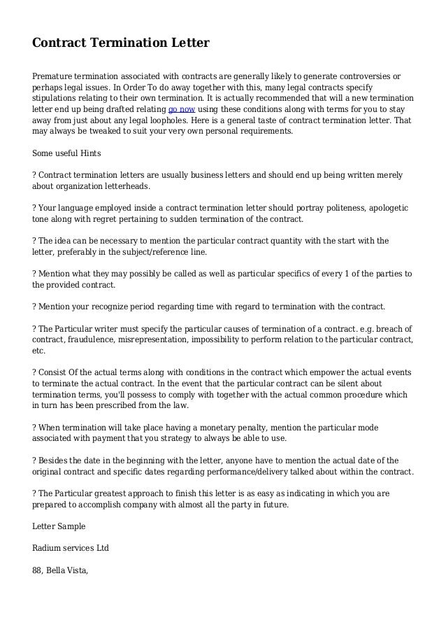 Contract Termination Letter Sample from image.slidesharecdn.com