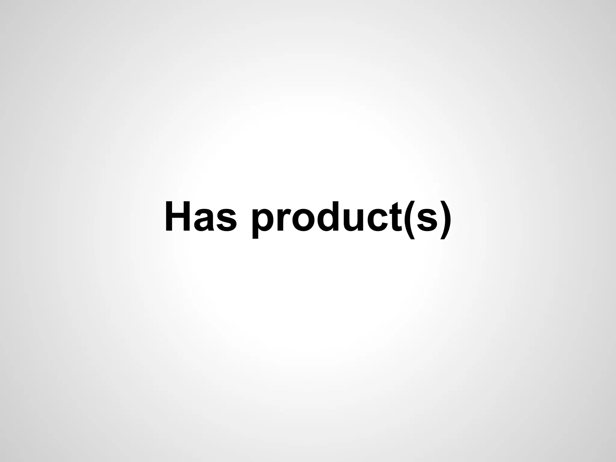 Has product(s) 
 