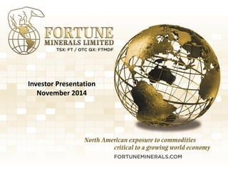 1
Investor Presentation
November 2014
 