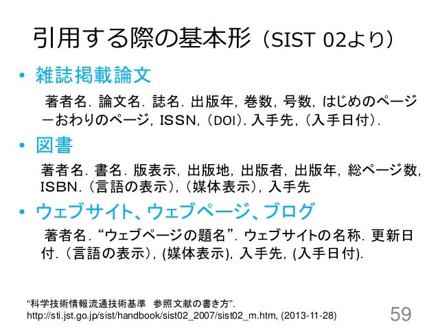 Sist 02 参考文献 フォーマット