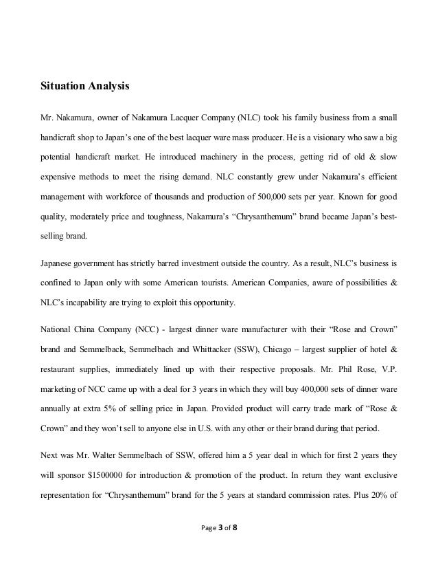 Nakamura lacquer company case study solution image