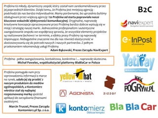 Szczególnie mocna jest w opracowaniu
kreatywnych pomysłów angażujących
fanów w życie fanpage’a, tworzenie
kreatywnych cykli i memów.
Obsługa fanpage’ów
Profeina zarządza fanpage’ami zarówno od momentu ich powstania, jak i na bardziej
zaawansowanych etapach ich wzrostu.
 