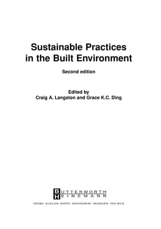 Sustainable Practices in the Built Environment 2nd Edition Craig ...