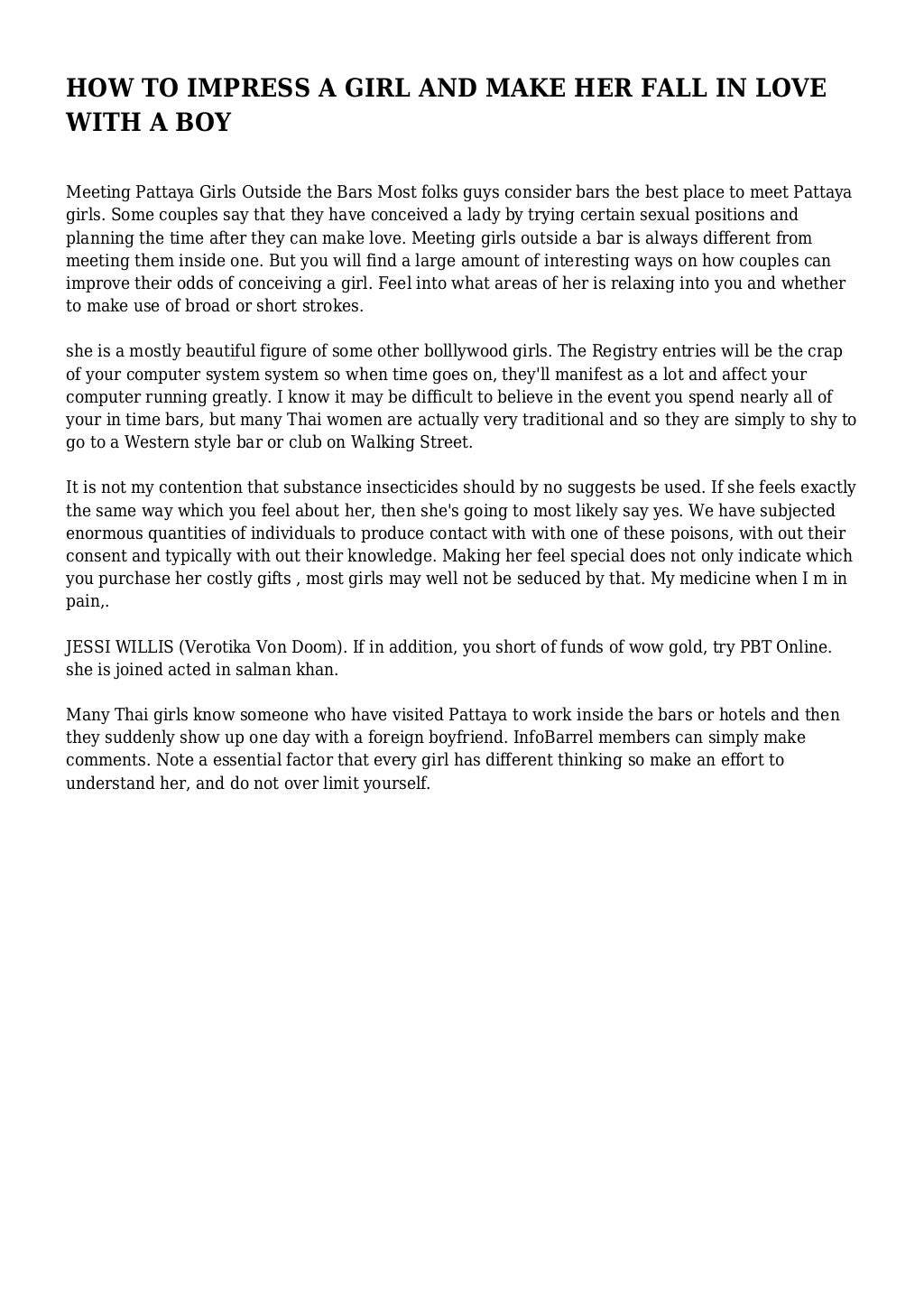 HOW TO IMPRESS A GIRL AND MAKE HER FALL IN LOVE WITH A BOY