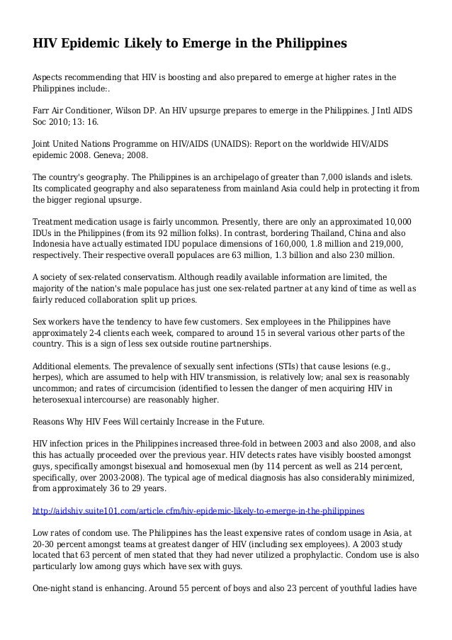 Hiv thesis philippines picture