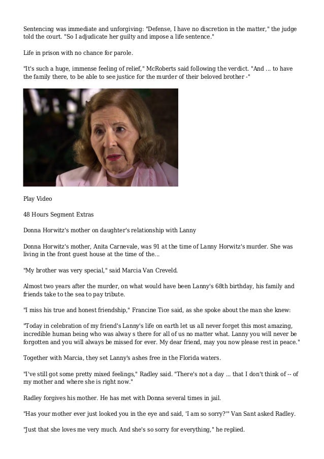 The Murder Of Lanny Horwitz The Murder Of Lanny Horwitz