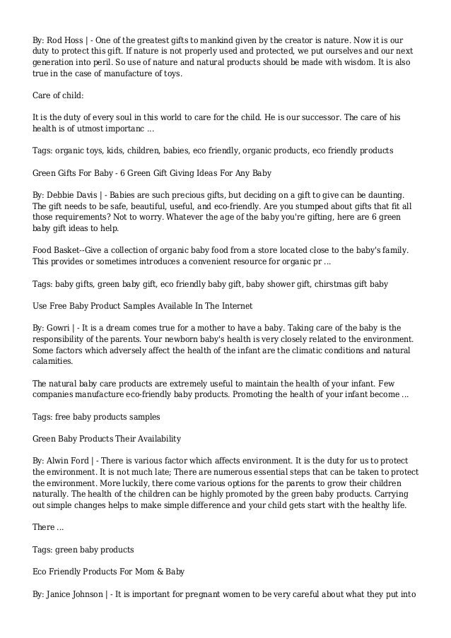 eco friendly baby gifts