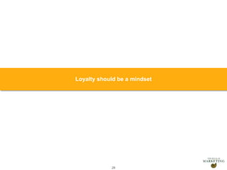 Presentation1 28
Loyalty should be a mindset
 