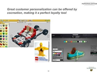 Presentation1
Great customer personalization can be offered by
cocreation, making it a perfect loyalty tool
58
PERSONALIZATION
 