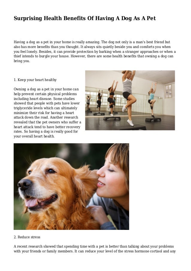 Surprising Health Benefits Of Having A Dog As A Pet