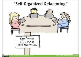 “Self Organized Refactoring” 
© 2014 Proyectalis Gestión de Proyectos S.L. More at http://Slideshare.net/proyectalis 
 