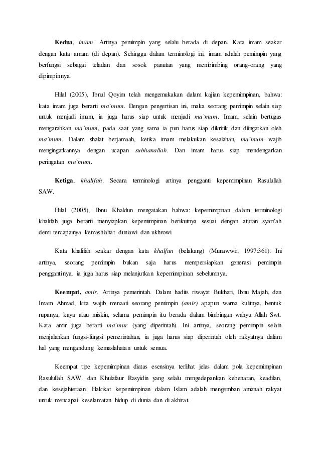Kepemimpinan Dalam Islam