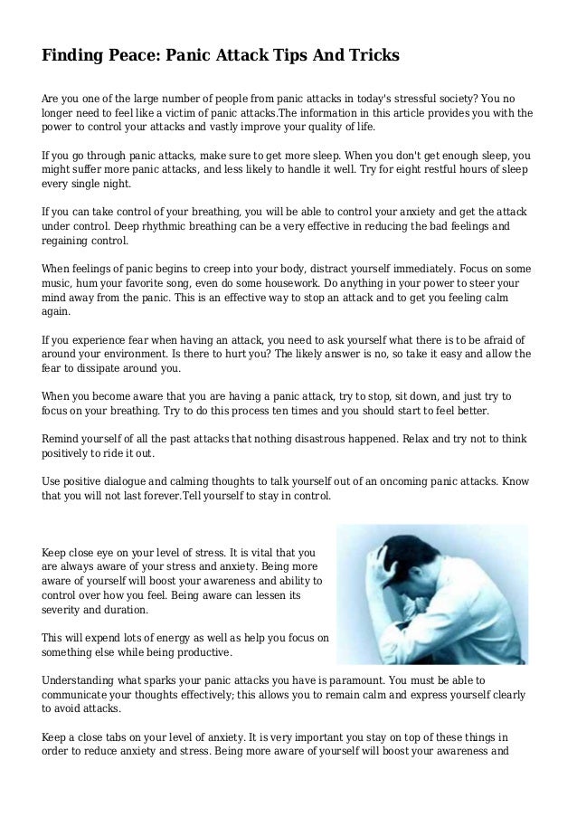 How To Invoke Panic Attack To Myself Quora