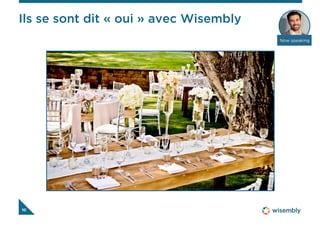 Le networking wall
LES ENJEUX
• Permettre aux participants de se rencontrer et d’échanger plus facilement
• Animer un accueil ou une pause de manière originale
• Récupérer des informations sur les invités présents
LA SOLUTION
• Un espace balisé dans le hall d’accueil explique aux participants comment envoyer un
message sur le Wall
• Chaque utilisateur doit préciser son prénom, son métier, le type de personnes qu’il
souhaite rencontrer et la zone où le retrouver
• Les messages apparaissent sur un WALL diffusé sur les écrans géants répartis dans
toute la salle et sur les smartphones des participants
• PETIT PLUS : pour rendre l’animation plus fun, poussez les participants à ajouter un
peu d’humour dans leurs messages.
• PETIT PLUS : Les participants « likent » les messages qu’ils trouvent intéressants, la
personne qui recueille le plus de « like » gagne un prix
 Mur de messages networking - Community Wall
CHIFFRES CLÉS
> 300 personnnes
> 800 messages en une
journée
> 2000 likes
POUR VOUS ?
• Stimuler les échanges et susciter les rencontres entre participant lors d’un cocktail
déjeunatoire, une soirée ou un accueil de séminaire.
 