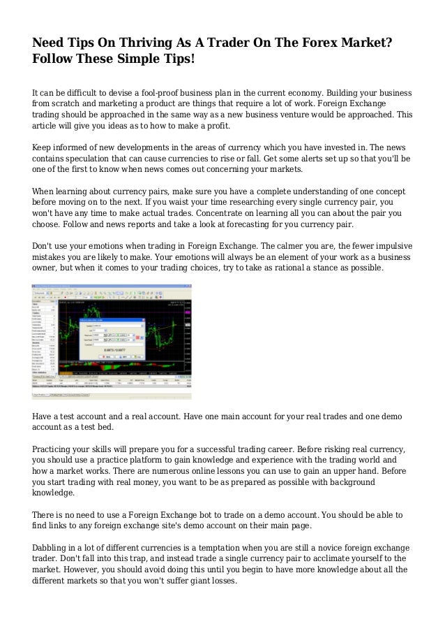 Need Tips On Thriving As A Trader On The Forex Market Follow These - 