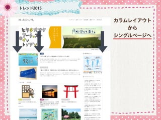 トレンド2015
カラムレイアウト
から
シングルページへ
 