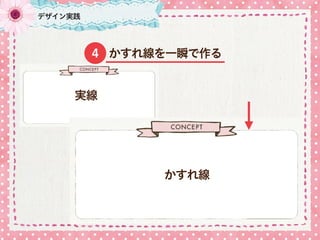 実線
かすれ線
デザイン実践
かすれ線を一瞬で作る4
 