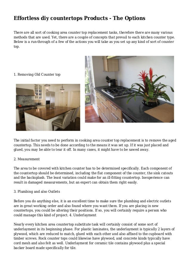 Effortless Diy Countertops Products The Options