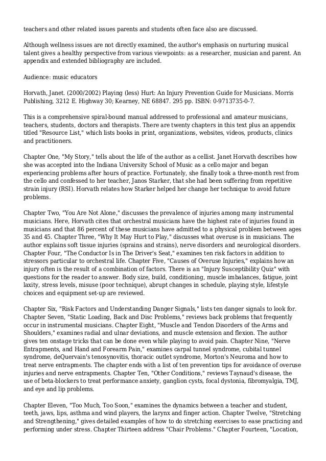 Annotated bibliography on stress management