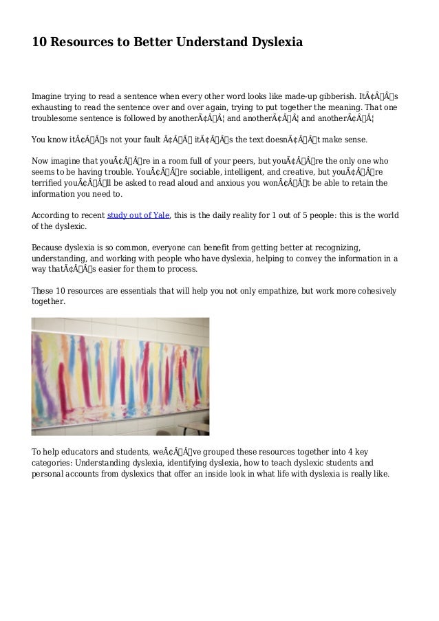Whats Going On Inside Dyslexic Students >> 10 Resources To Better Understand Dyslexia Whats Going On Inside Dyslexic Students >> 10 Resources To Better Understand Dyslexia