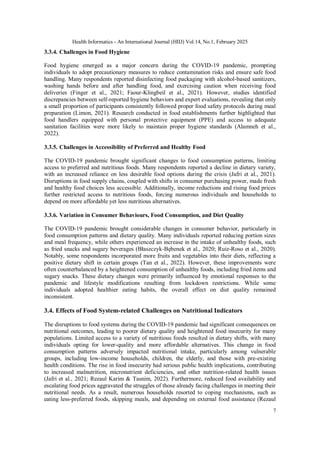 COVID-19 PANDEMIC-INDUCED DISRUPTIONS IN THE FOOD SYSTEM AND THEIR ...