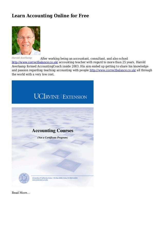 Learn accounting online for free
