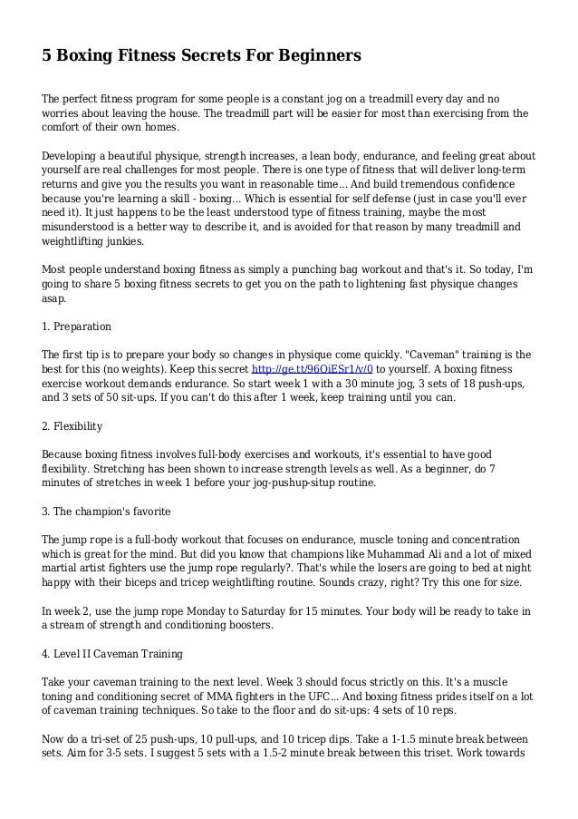 boxing treadmill workout