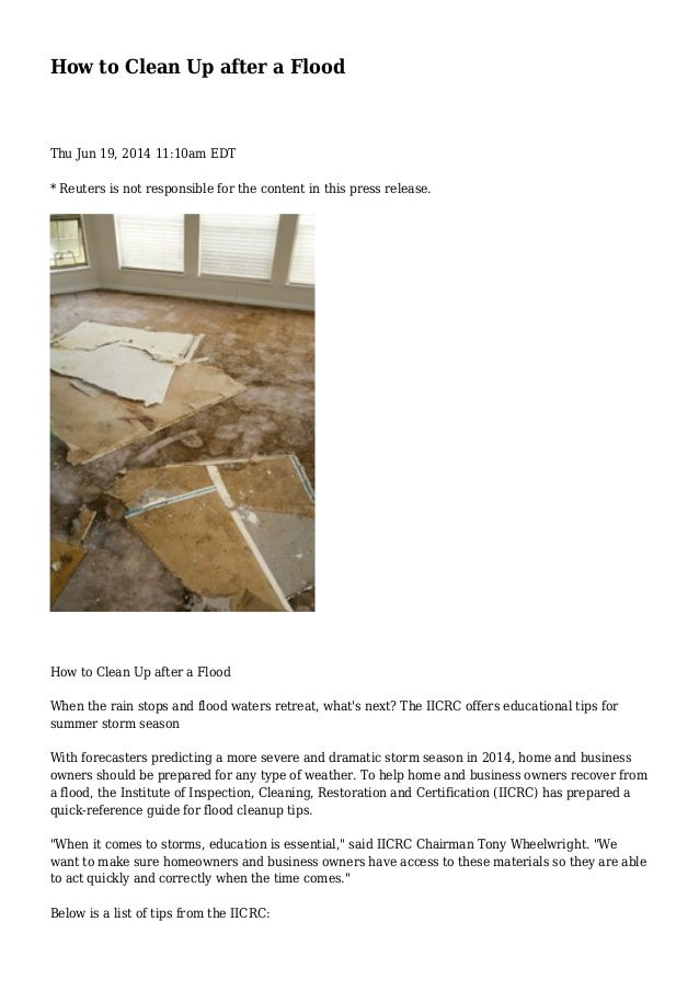 How to Clean Up after a Flood