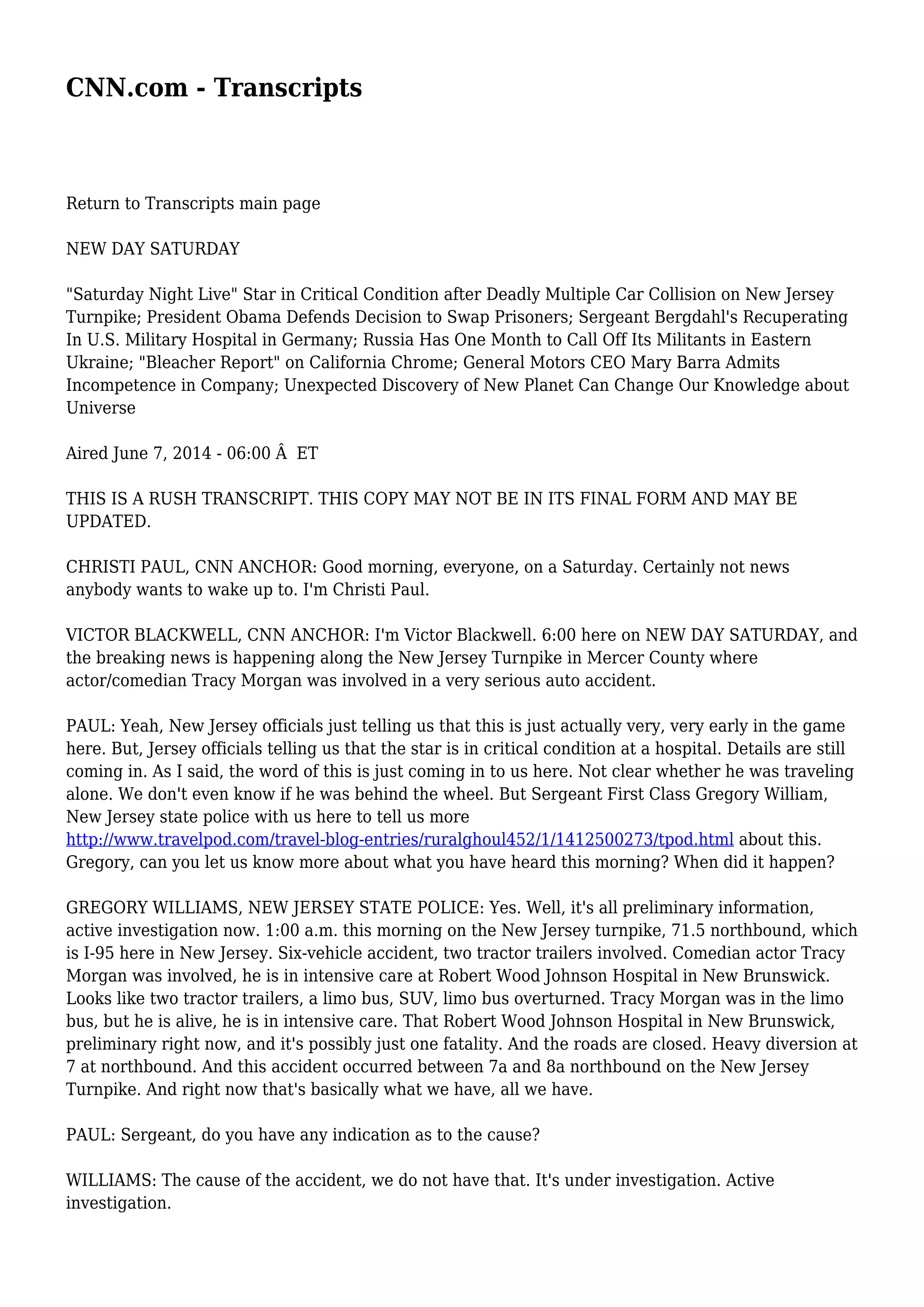 CNN.com - Transcripts | PDF | Injuries | Diseases and Conditions