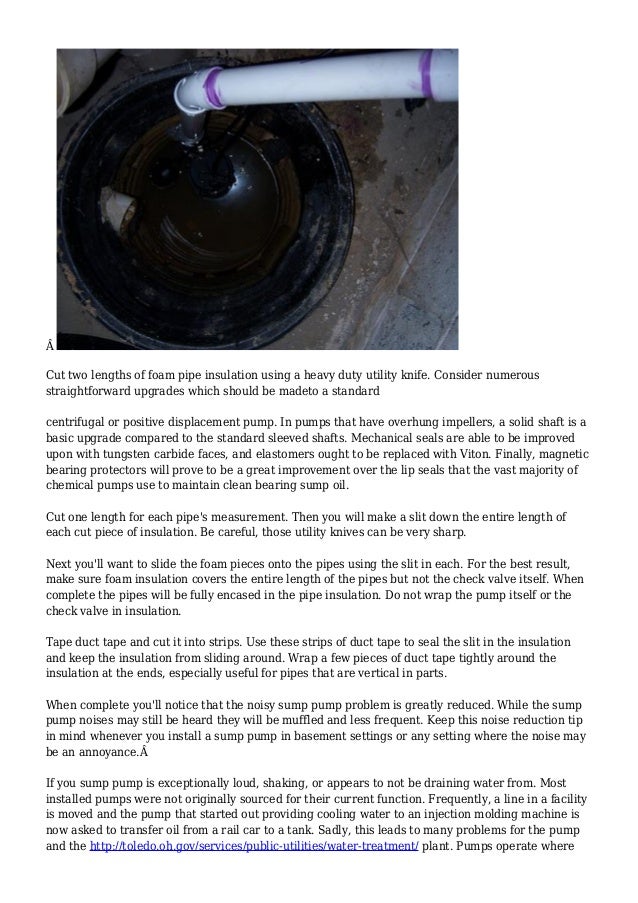 Noisy Sump Pump Check Valve