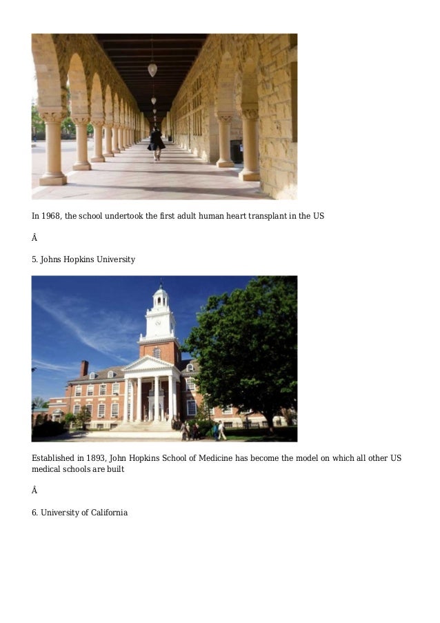 Ten Top Universities for Medicine Worldwide