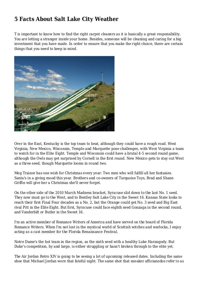 5 Facts About Salt Lake City Weather