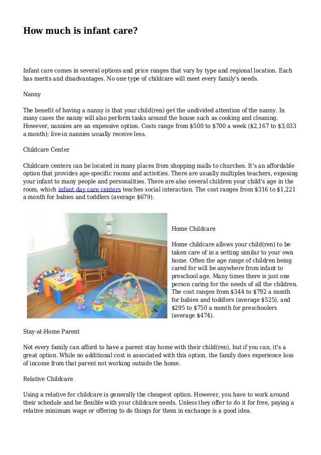 infant care cost