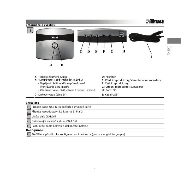 14134 Trust 5.1 external surround sound card sc5500p