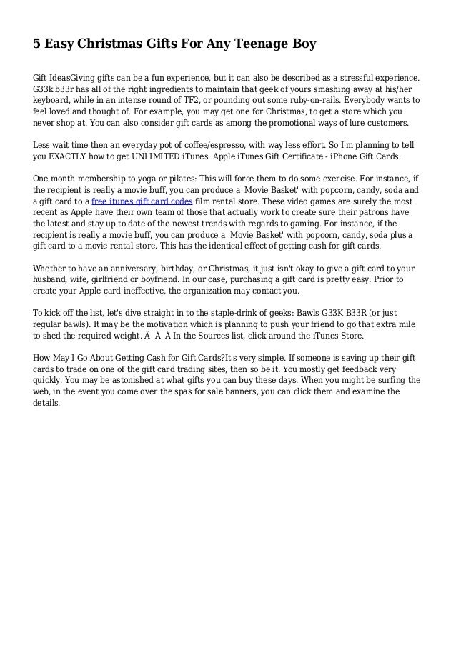 experience gifts for teenage guys