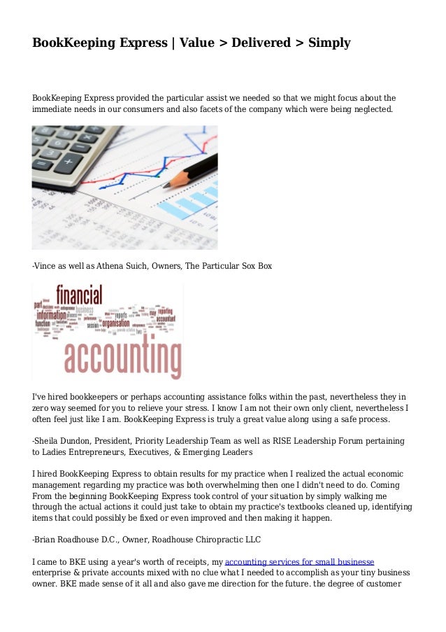 BookKeeping Express Value Delivered Simply