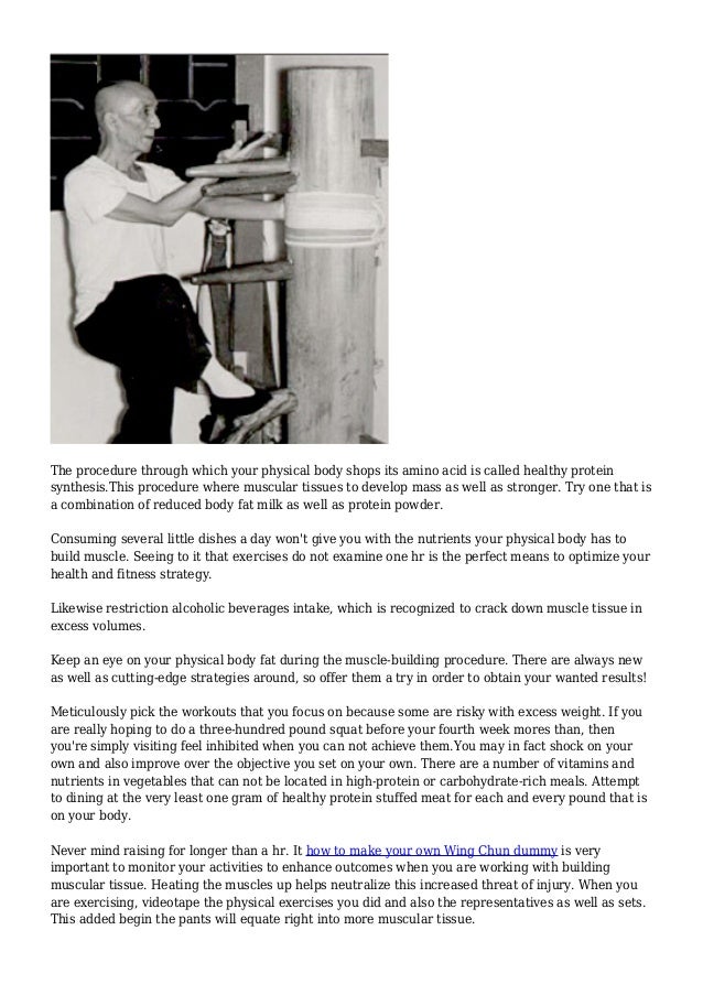 how to build Wing Chun wooden dummy