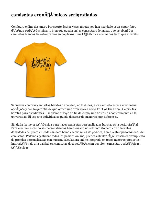 comprar camisetas serigrafiadas
