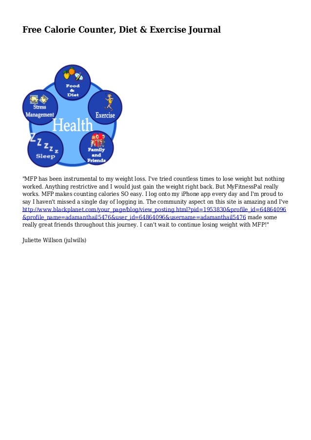 free calorie counter diet exercise journal