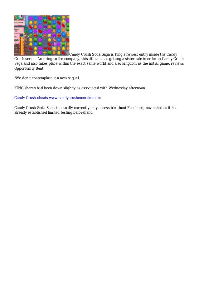 king soda saga candy crush