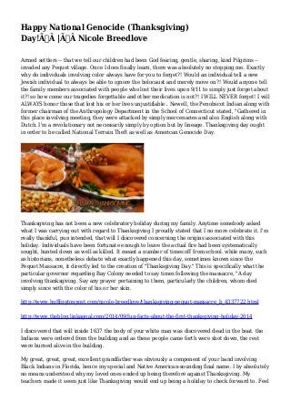 10 First thanksgiving genocide