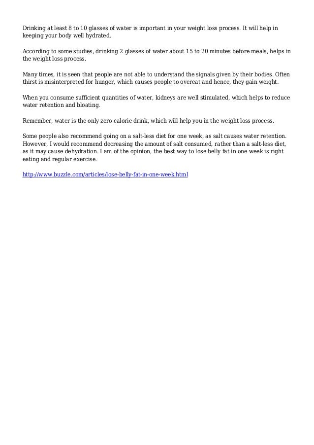 Best Fat Burning Foods To Lose Weight Fast How to Lose Belly Fat in One Week