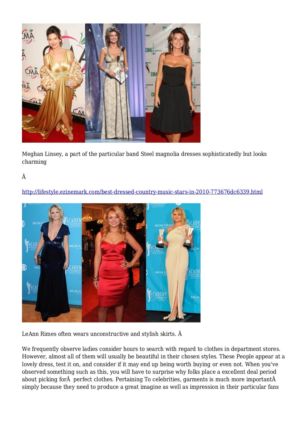 Best Dressed Country Music Stars in 2010